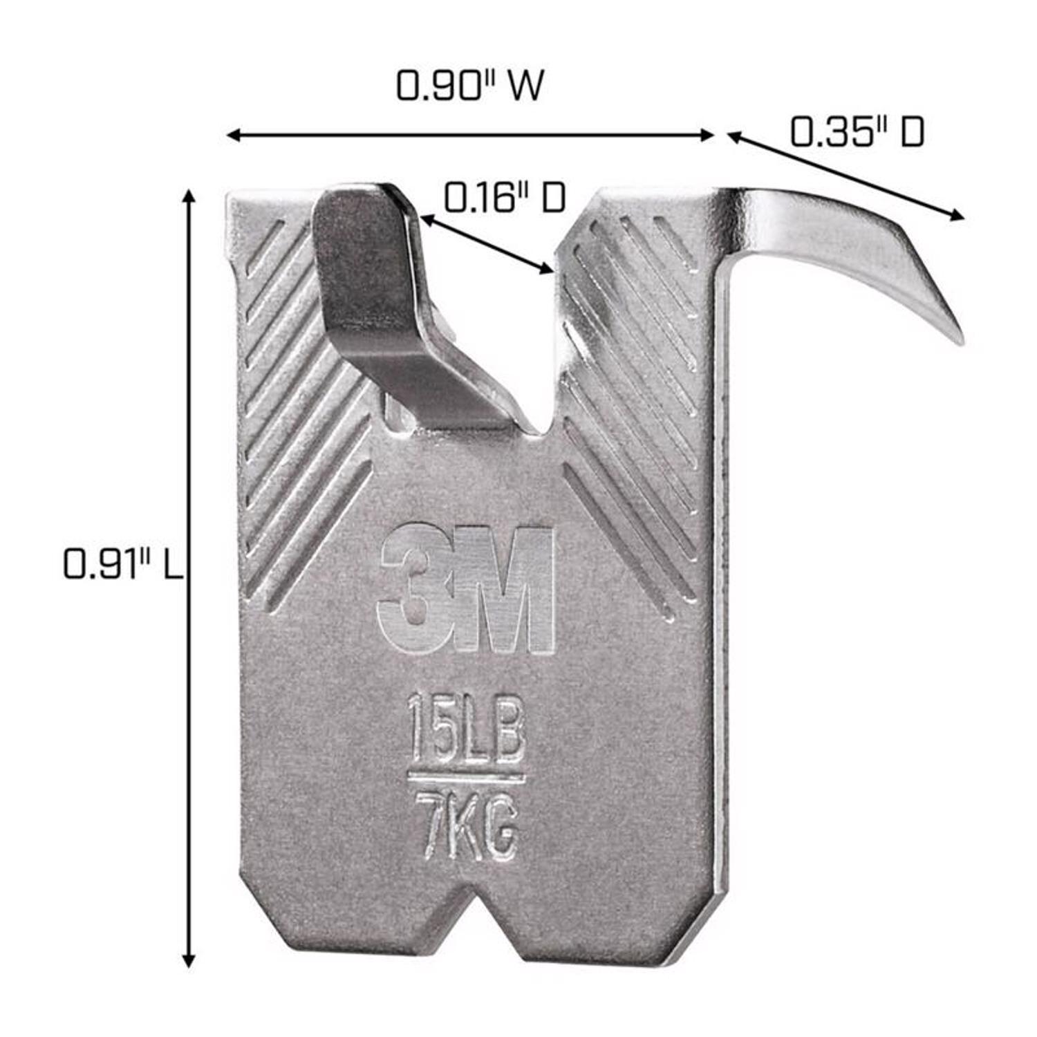 3M Claw Silver Drywall Picture Hanger 15 lb 5 pk