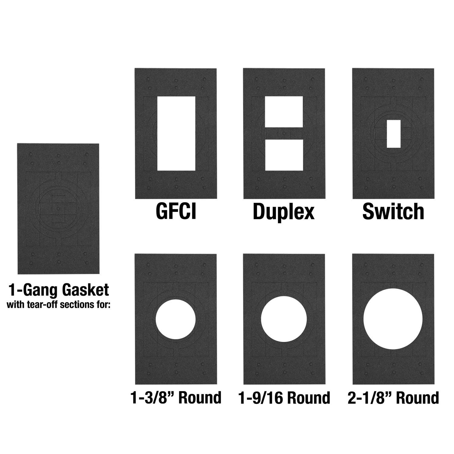 Sigma Engineered Solutions Rectangle Crosslinked Foam 1 gang Replacement Gasket