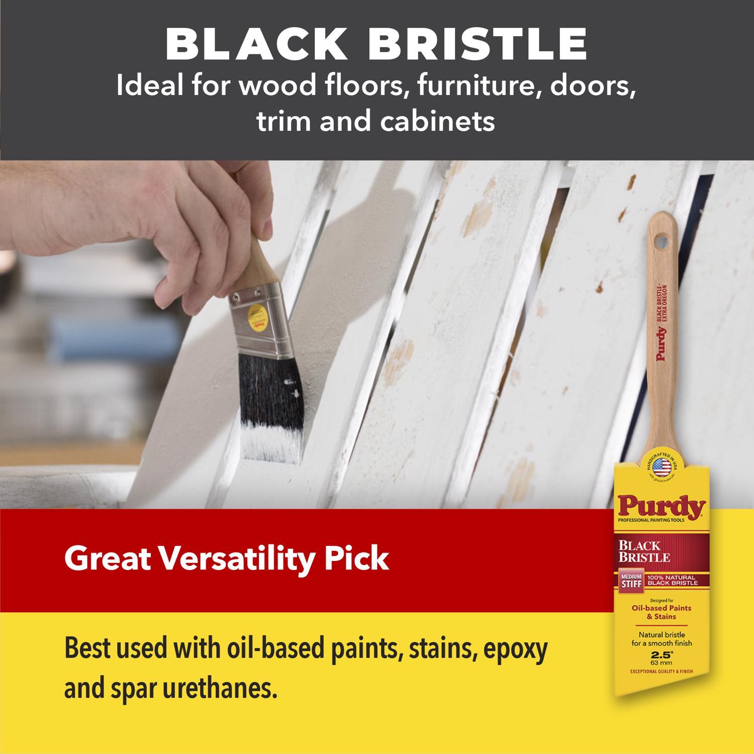 Purdy Black Bristle Extra Oregon 2-1/2 in. Medium Stiff Angle Trim Paint Brush