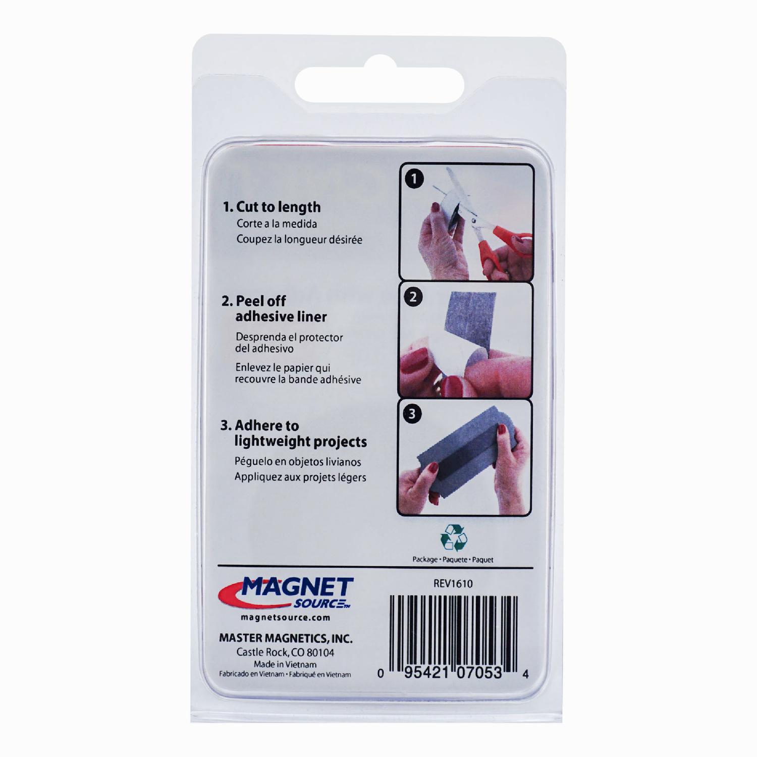 Magnet Source 30 in. L X 1 in. W Black Magnetic Tape 1