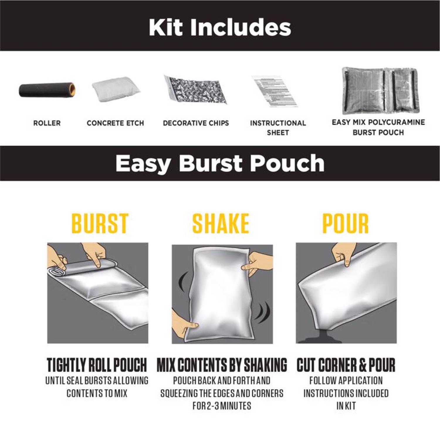 Rust-Oleum RockSolid High-Gloss Dark Gray Solvent-Based Polycuramine Garage Floor Coating Kit 90 oz