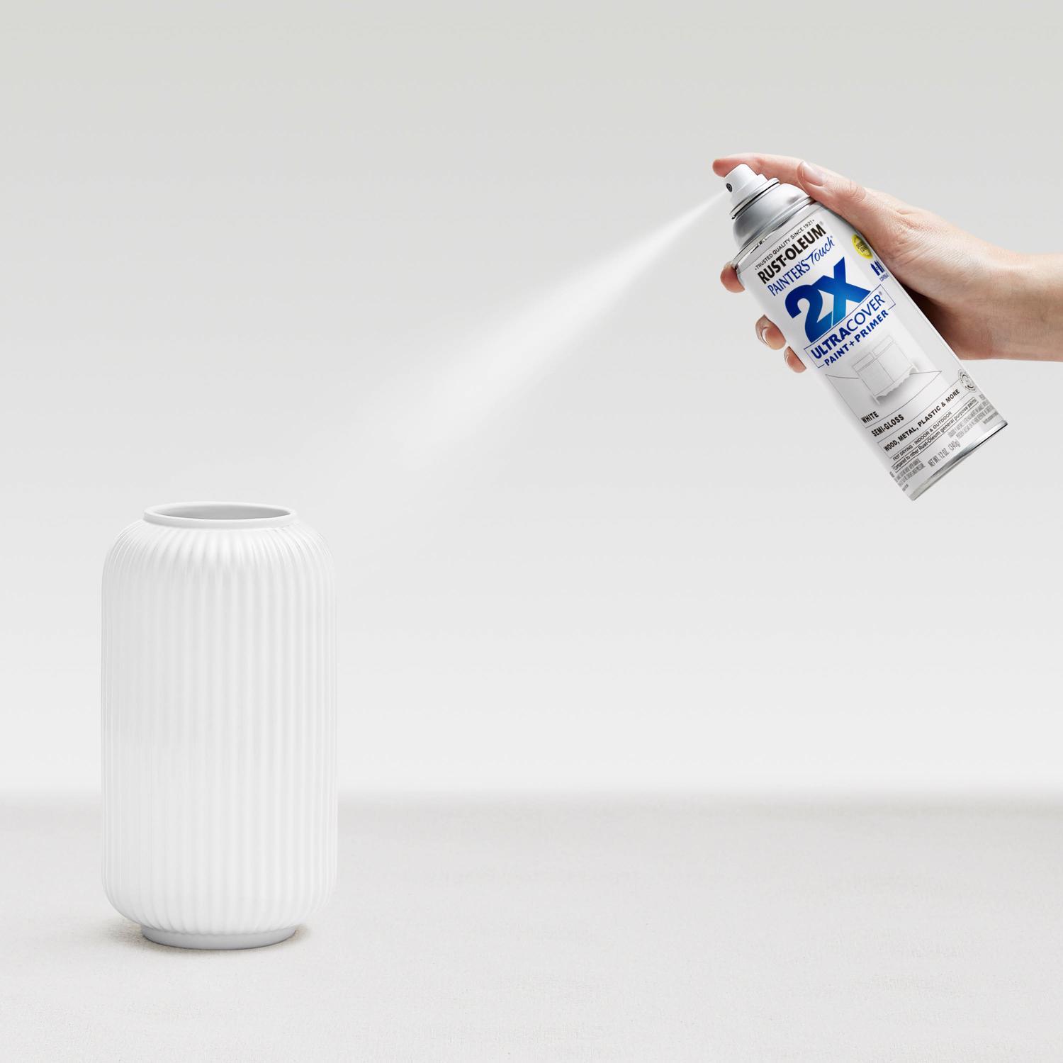 Rust-Oleum Painter's Touch 2X Ultra Cover Semi-Gloss White Spray Paint 12 oz