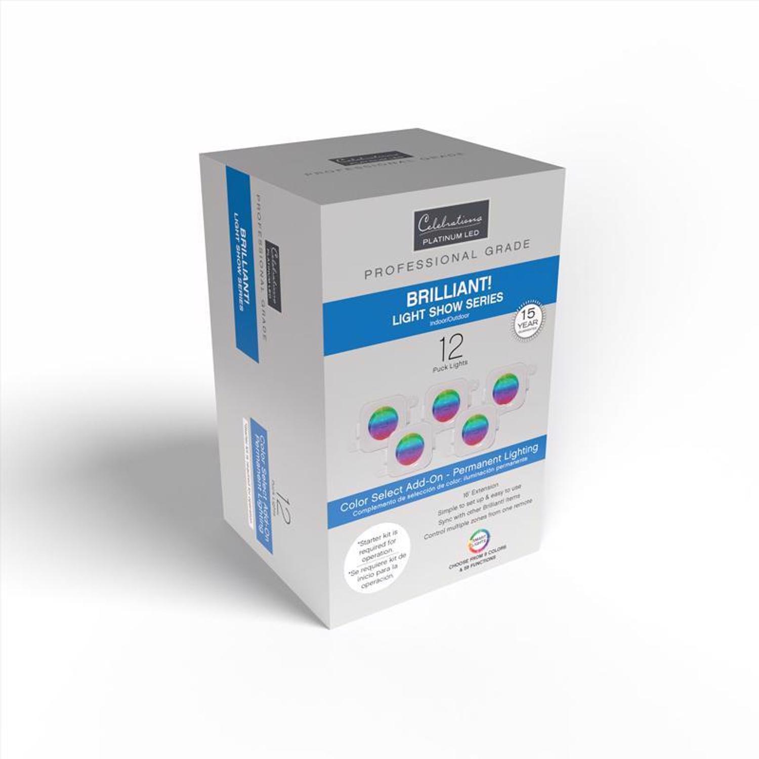 Celebrations Platinum LED RGBW 65 ct Smart-Enabled Christmas Lights Add On