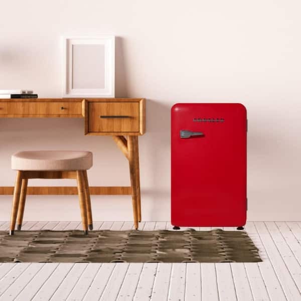 Crosley Retro Mini Fridge 3.2 CuFt Red Hot Red