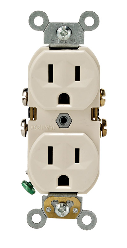 Leviton Electrical Receptacle 15 amps 5-15R 125 volts Light Almond