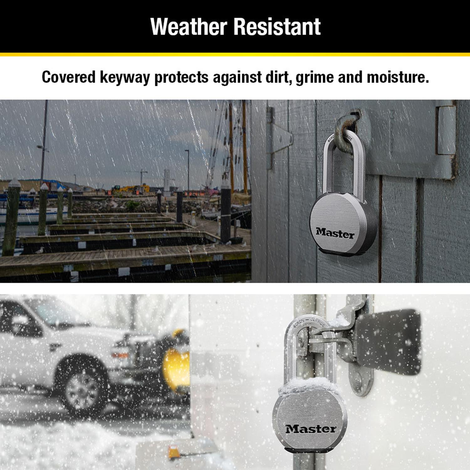 Master Lock 4-45/64 in. H X 1-19/64 in. W X 2-1/2 in. L Steel Ball Bearing Locking Weather-Resistant