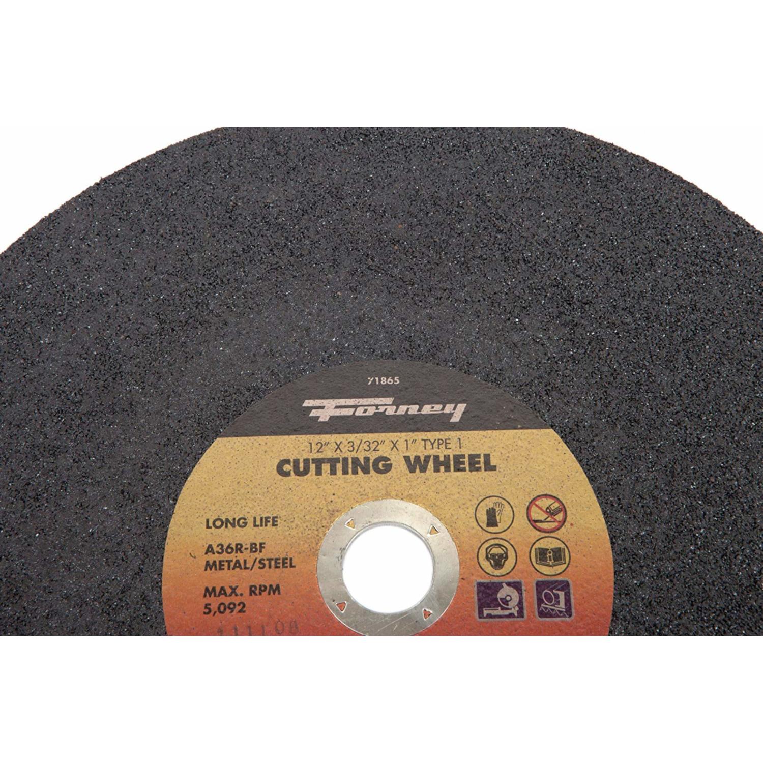 Forney 12 in. D X 1 in. Aluminum Oxide Metal Cutting Wheel 1 pc
