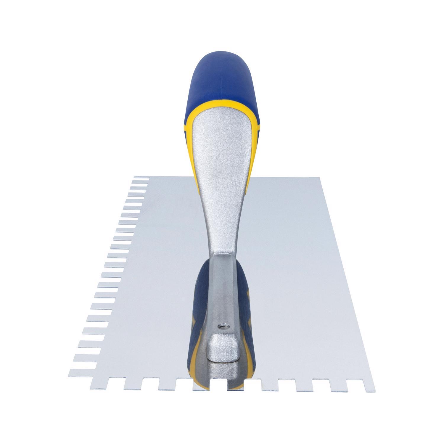 QEP 4.5 in. W X 11 in. L Stainless Steel Square Notch Trowel 1 pk