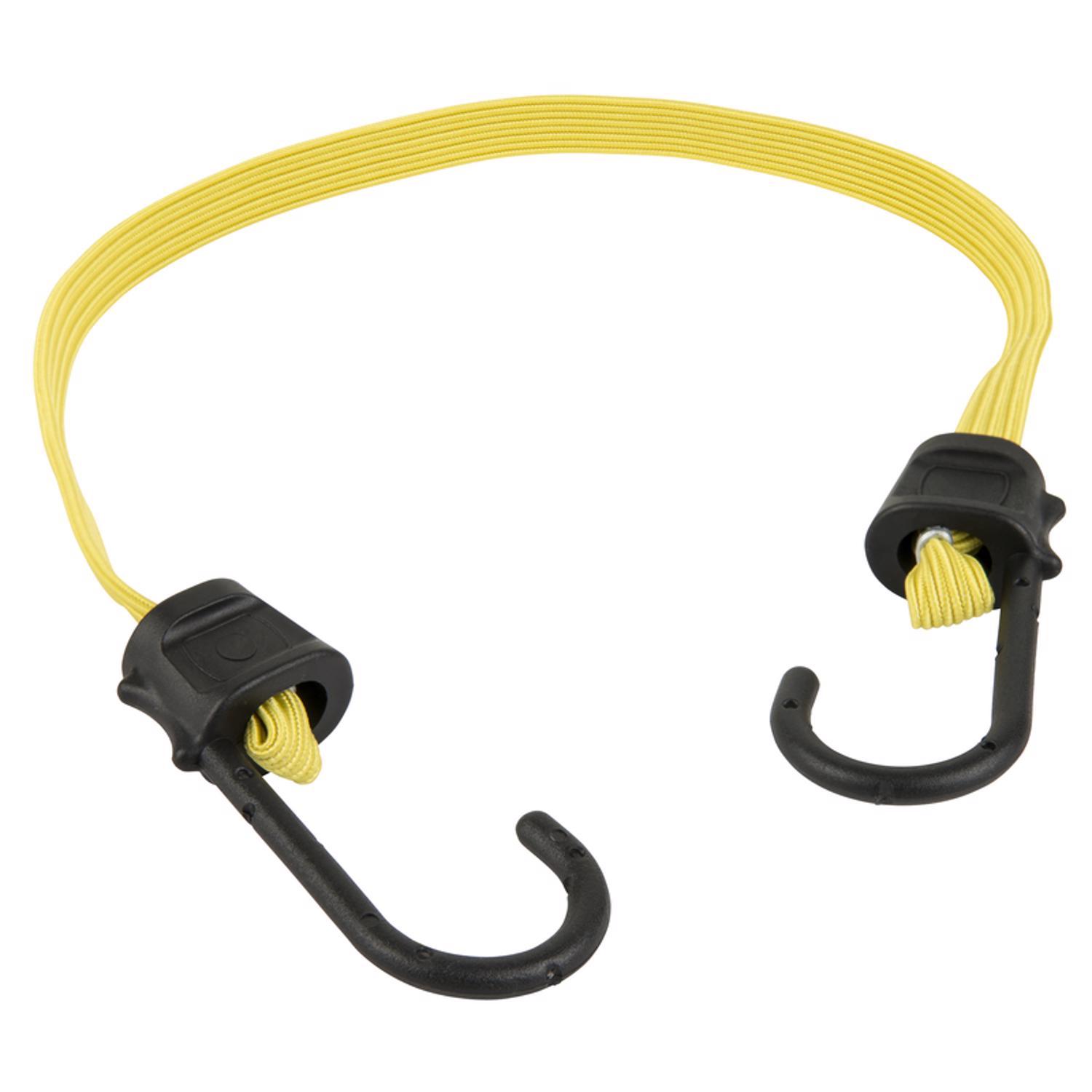 Keeper Yellow Flat Bungee Cord 24 in. L X 0.315 in. 2 pk