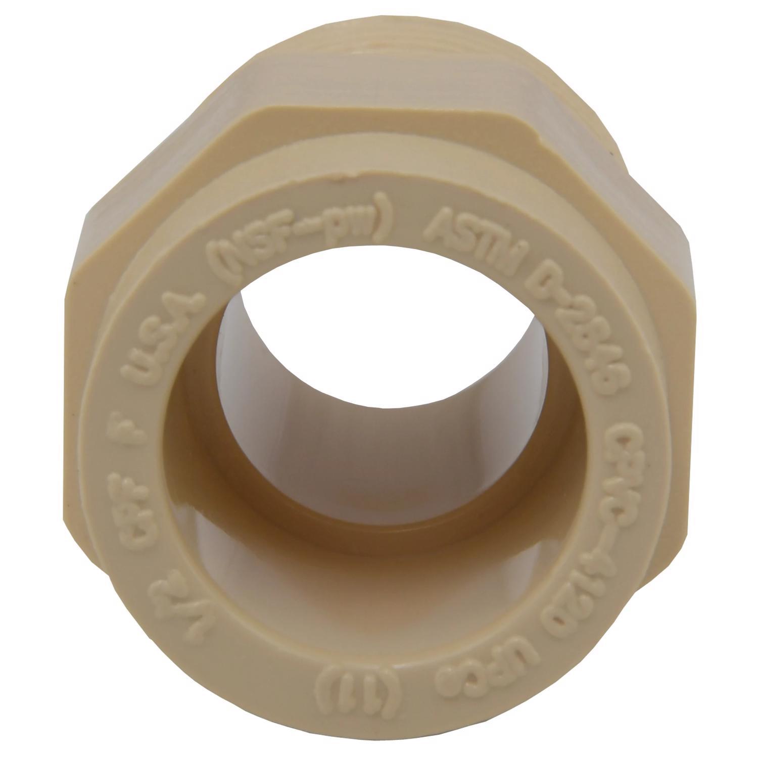 Charlotte Pipe FlowGuard Schedule 40 1/2 in. Socket X 1/2 in. D MNPT CPVC Adapter 1 pk