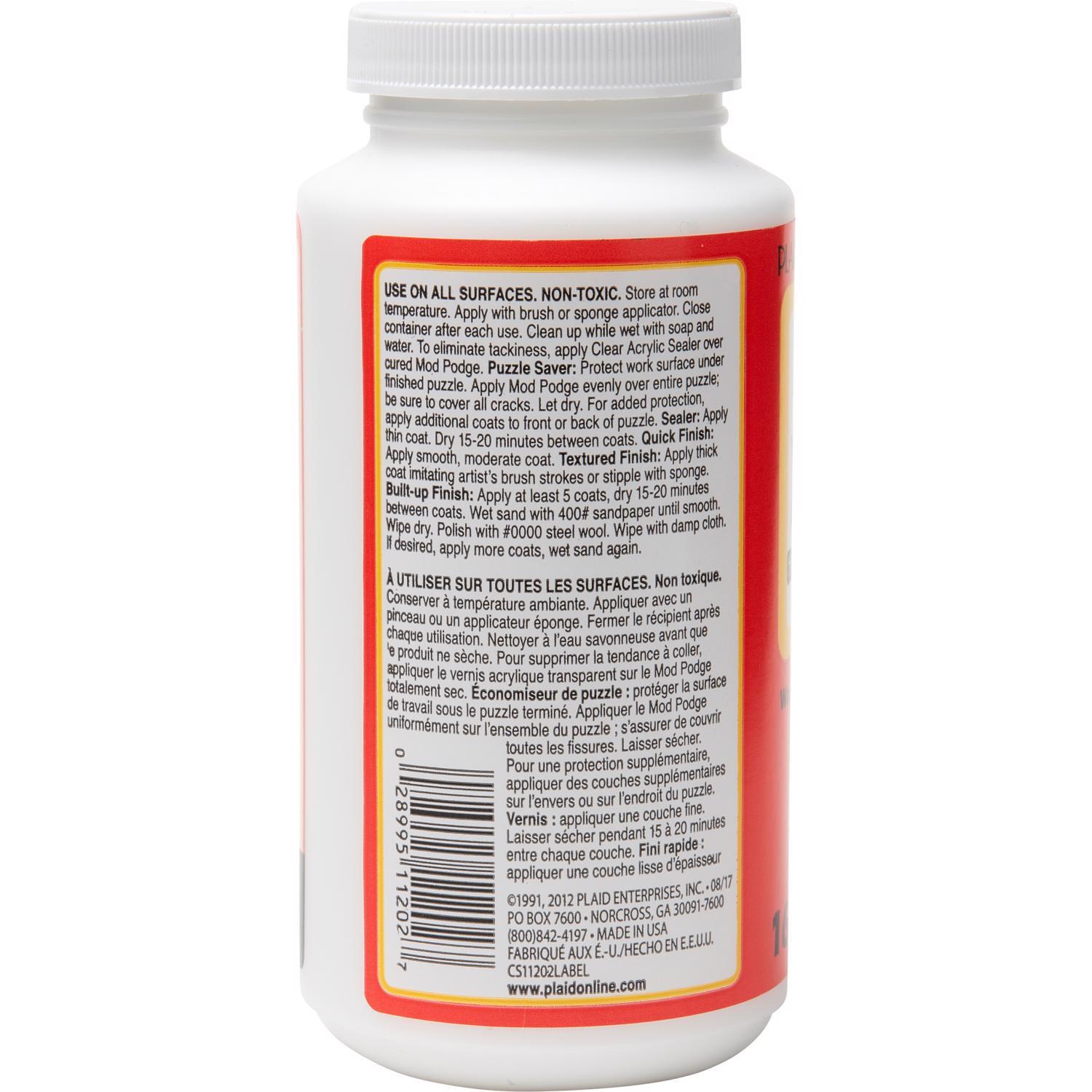 Plaid Mod Podge High Strength Glue White Gloss Adhesive Kit 16 oz