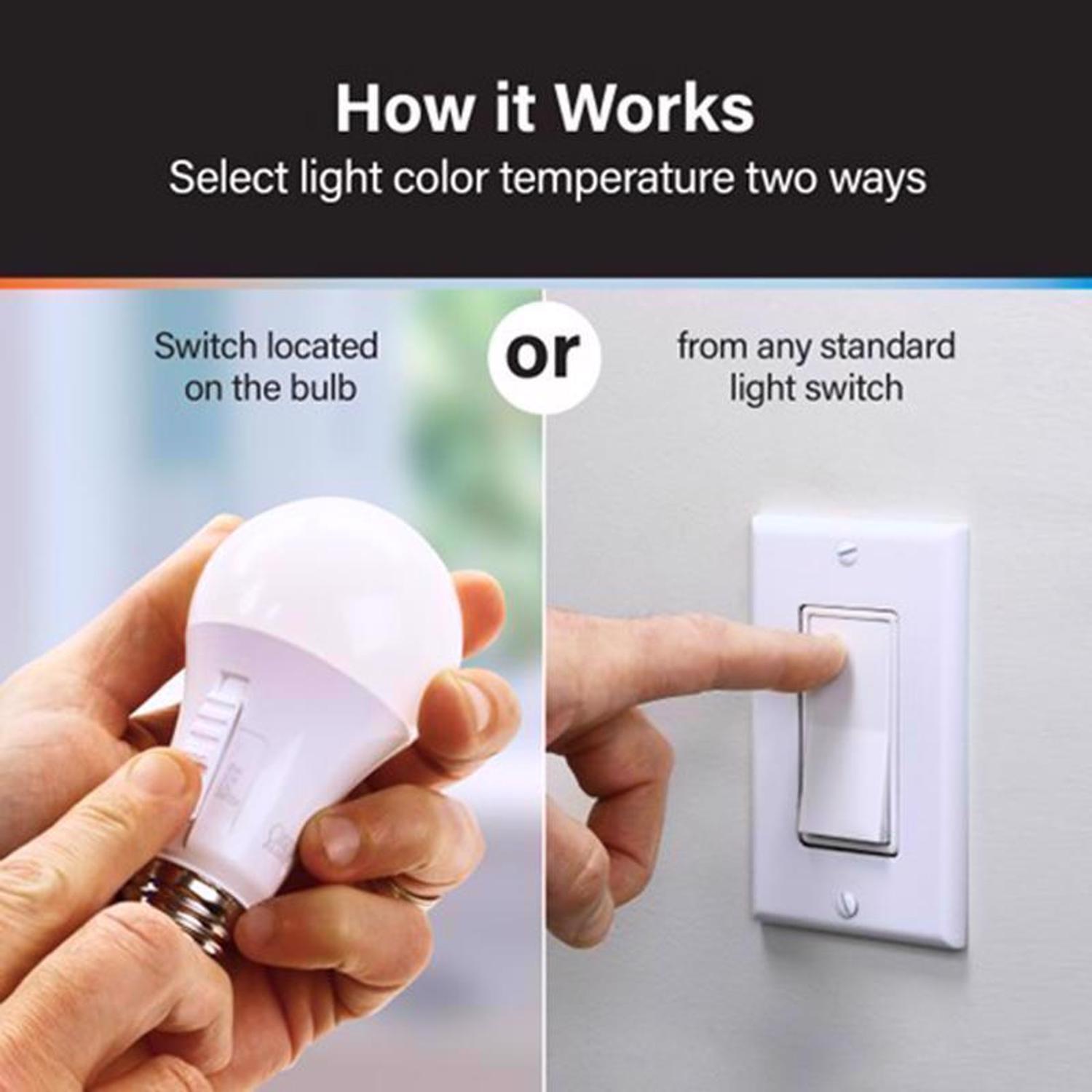 Feit R20 E26 (Medium) LED Bulb Adjustable White 45 Watt Equivalence 2 pk