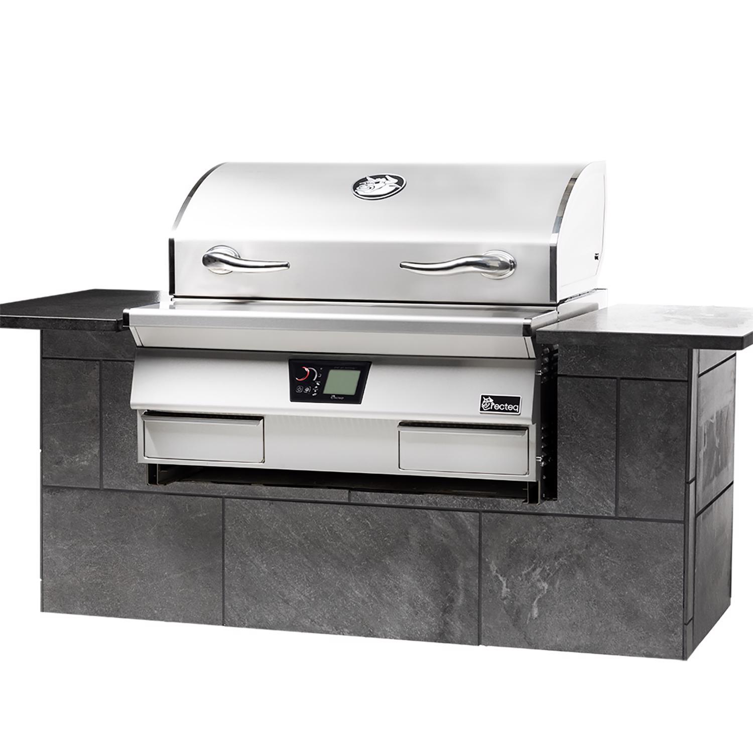 Recteq E-Series Built-in 1300 Wood Pellet Grill and Smoker Silver