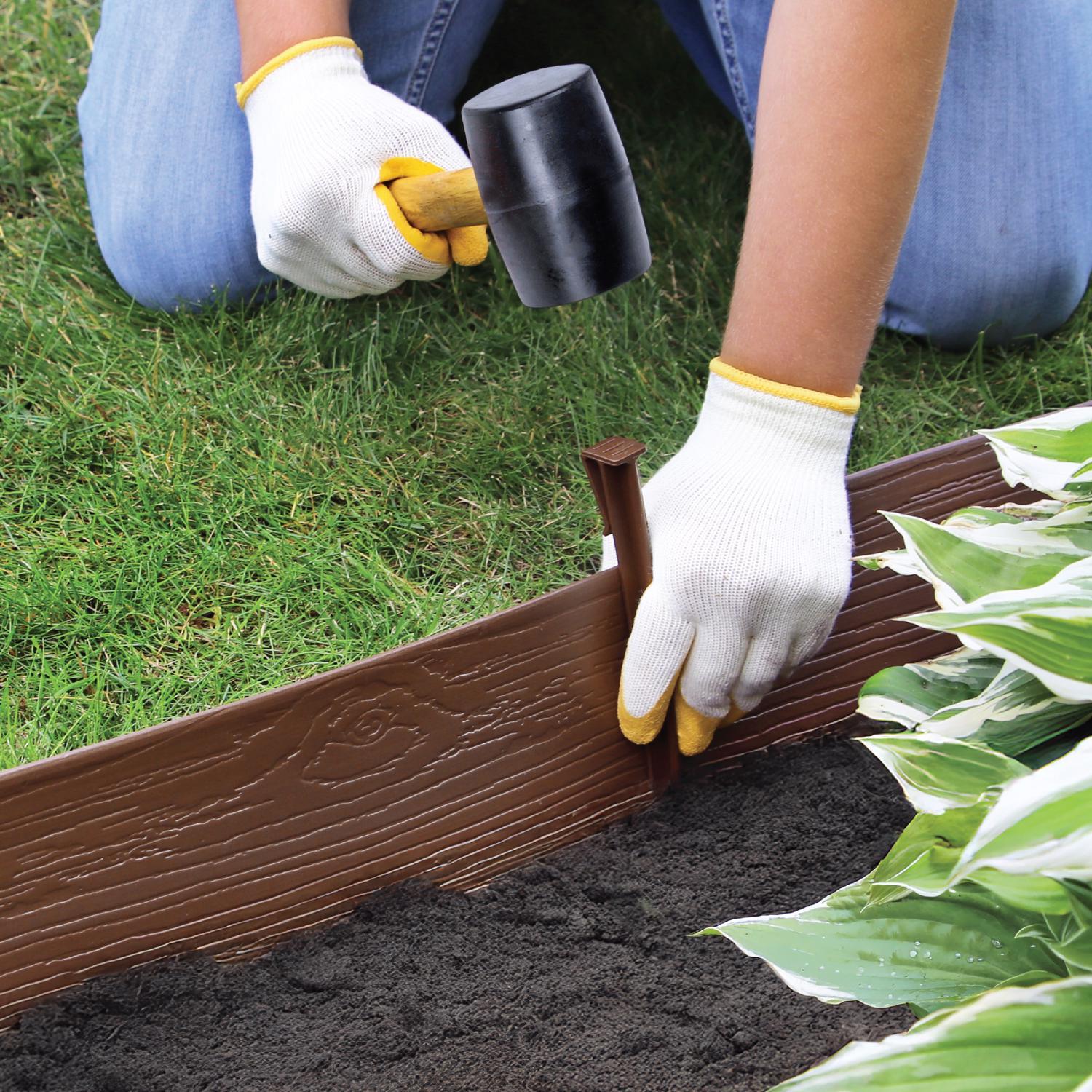 Master Mark 20 ft. L X 5 in. H Plastic Brown Landscape Edging Kit