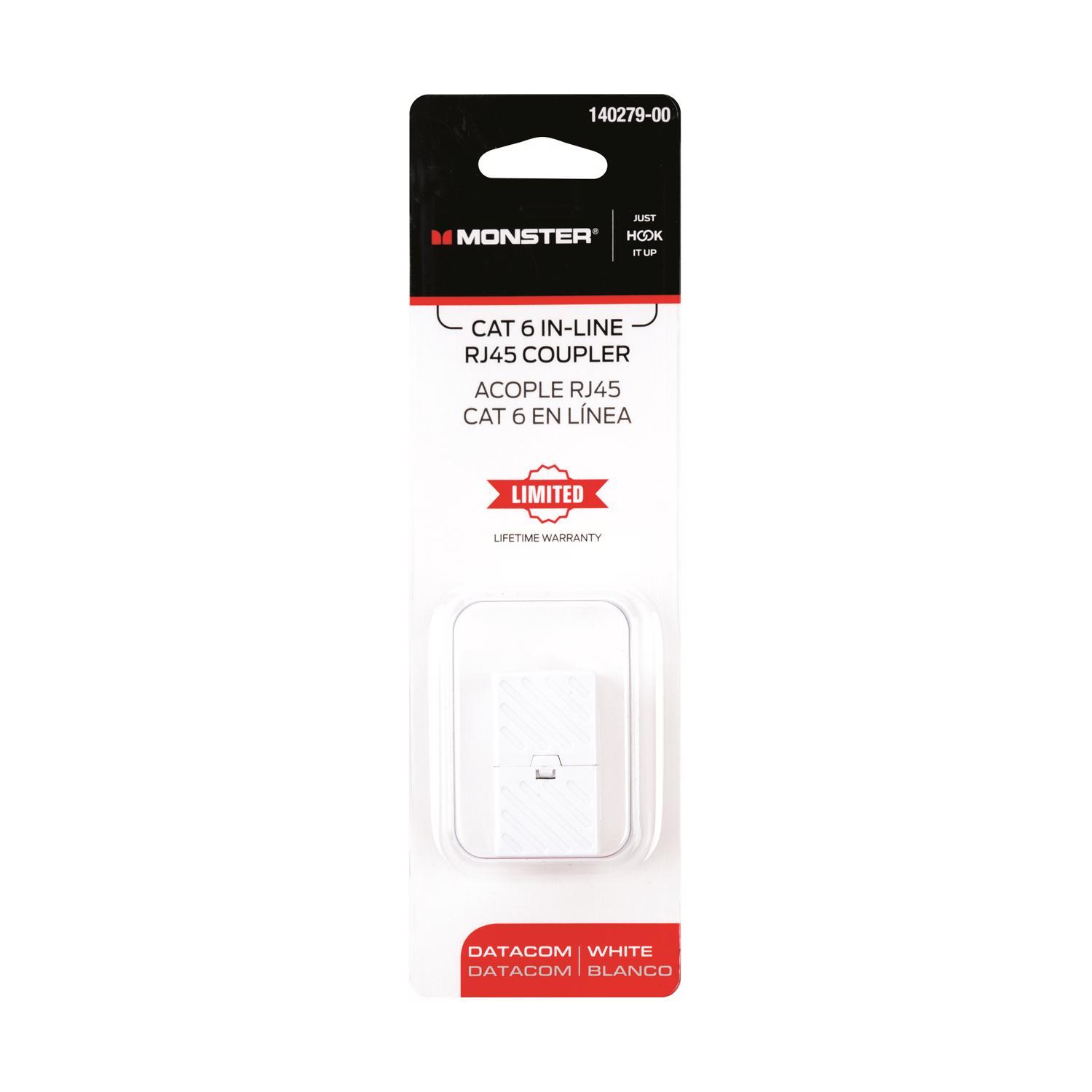 Monster Just Hook It Up 0 ft. L Category 6 In-Line Coupler