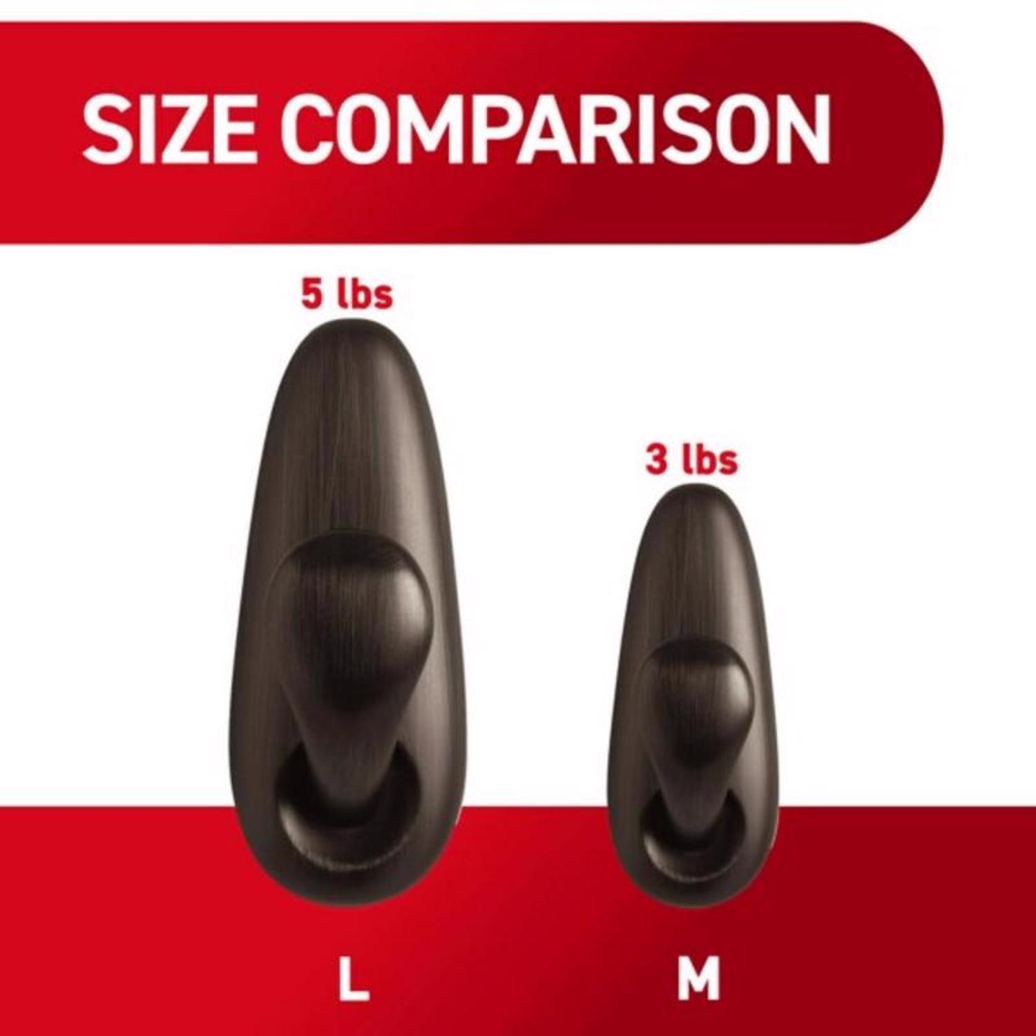 3M Command 4-1/8 in. L Oil Rubbed Bronze Metal Large Forever Classic Coat/Hat Hook 5 lb. cap. 1 pk