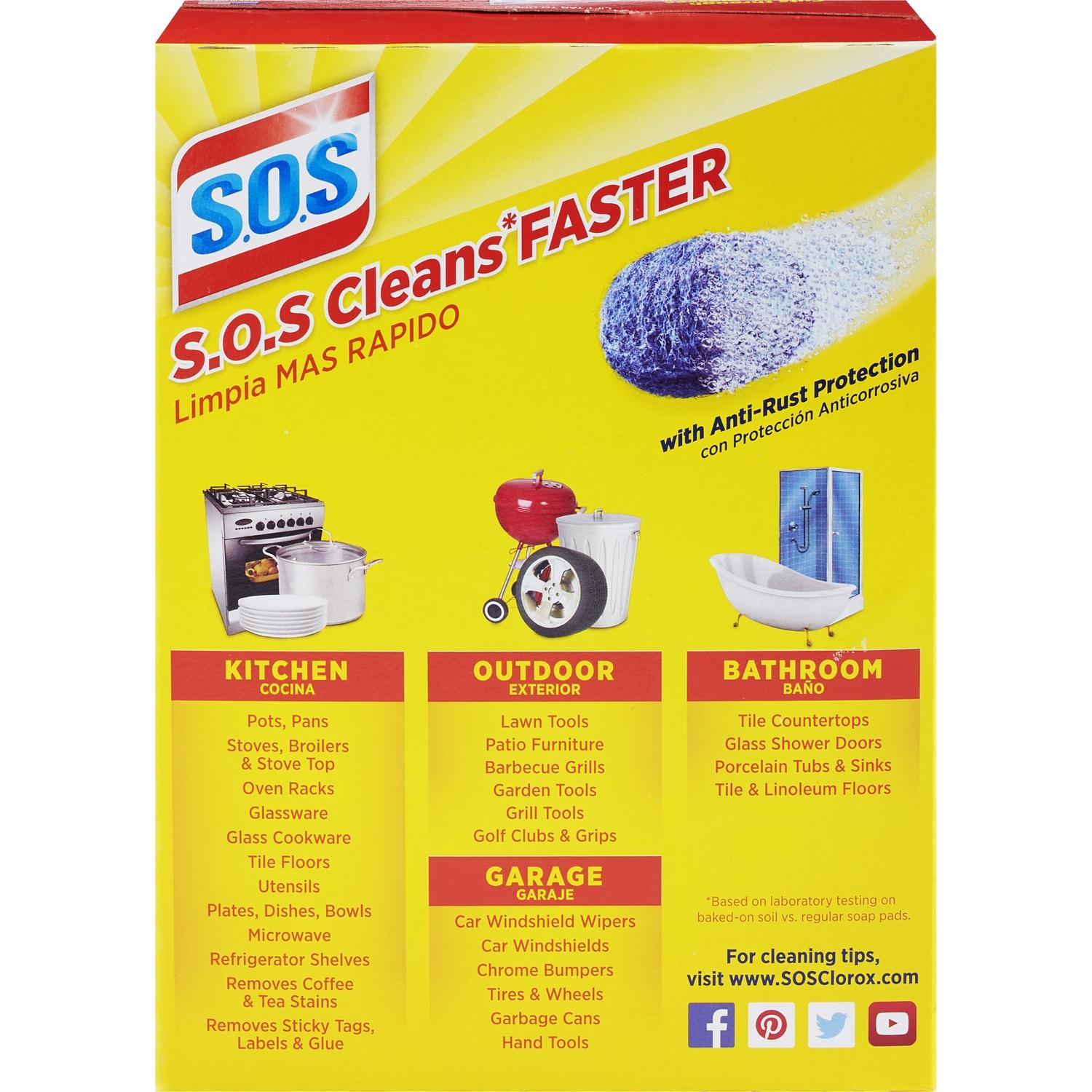 S.O.S Heavy Duty Steel Wool Pads For Multi-Purpose 18 pk