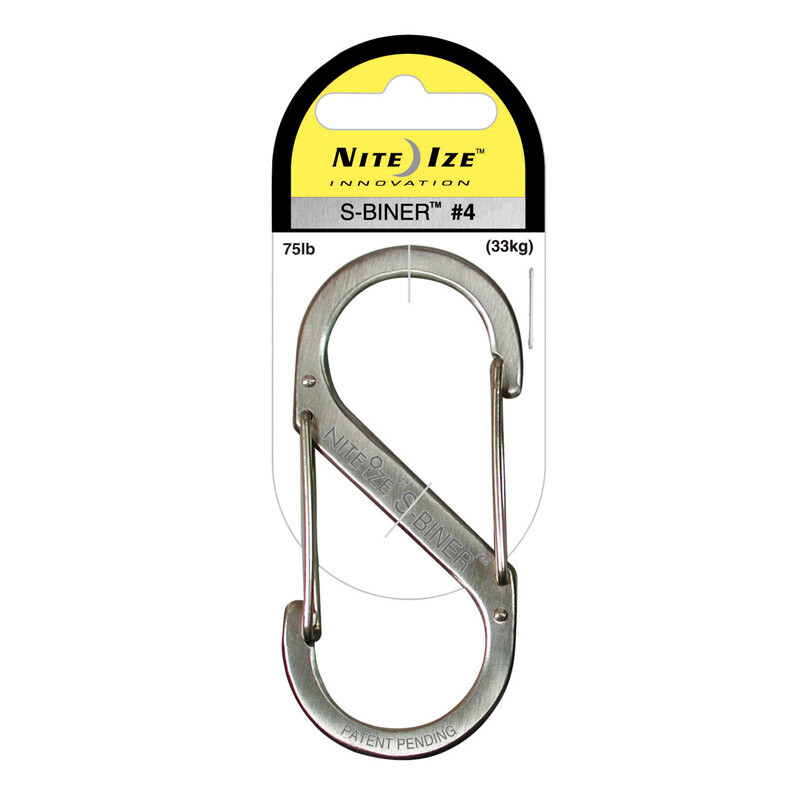 Nite Ize S-Biner Stainless Steel Stainless Steel Carabiner Key Holder Silver 3-1/2 in. L 75 l