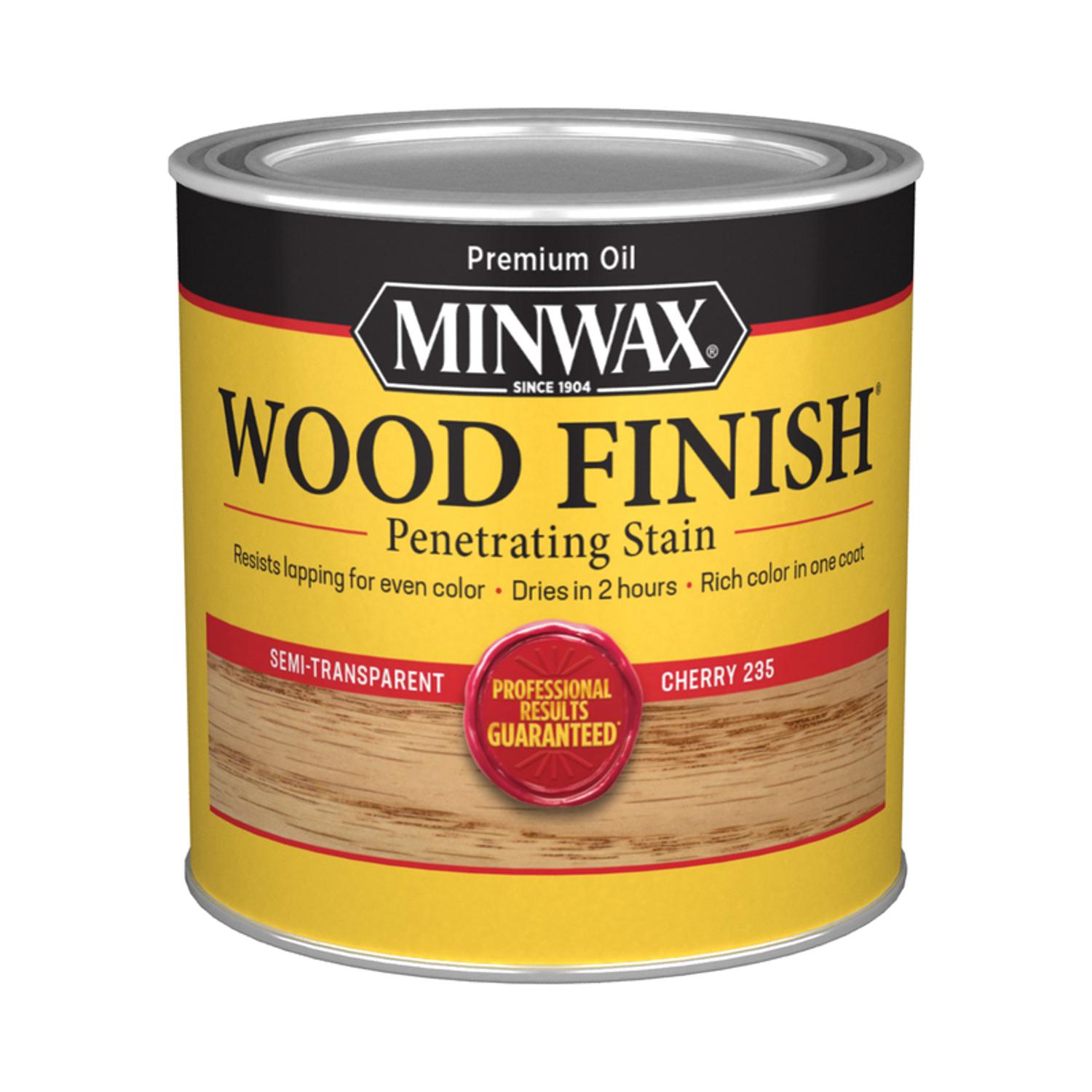 Minwax Wood Finish Semi-Transparent Cherry Oil-Based Penetrating Wood Stain 1/2 pt