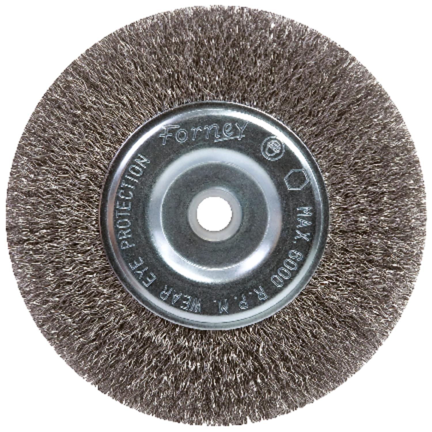 Forney 6 in. Crimped Wire Wheel Brush Metal 6000 rpm 1 pc