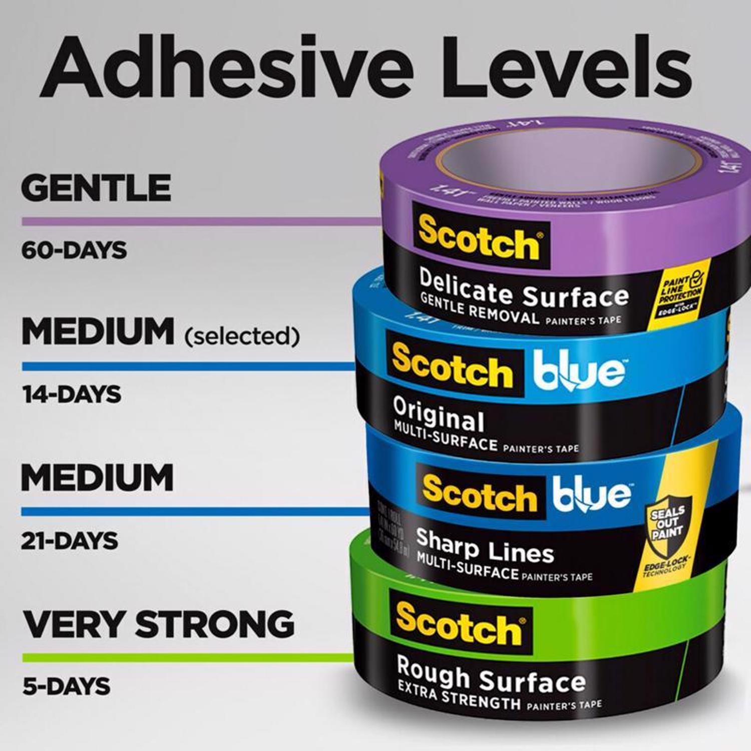 ScotchBlue 1.41 in. W X 60 yd L Blue Medium Strength Original Painter's Tape 3 pk