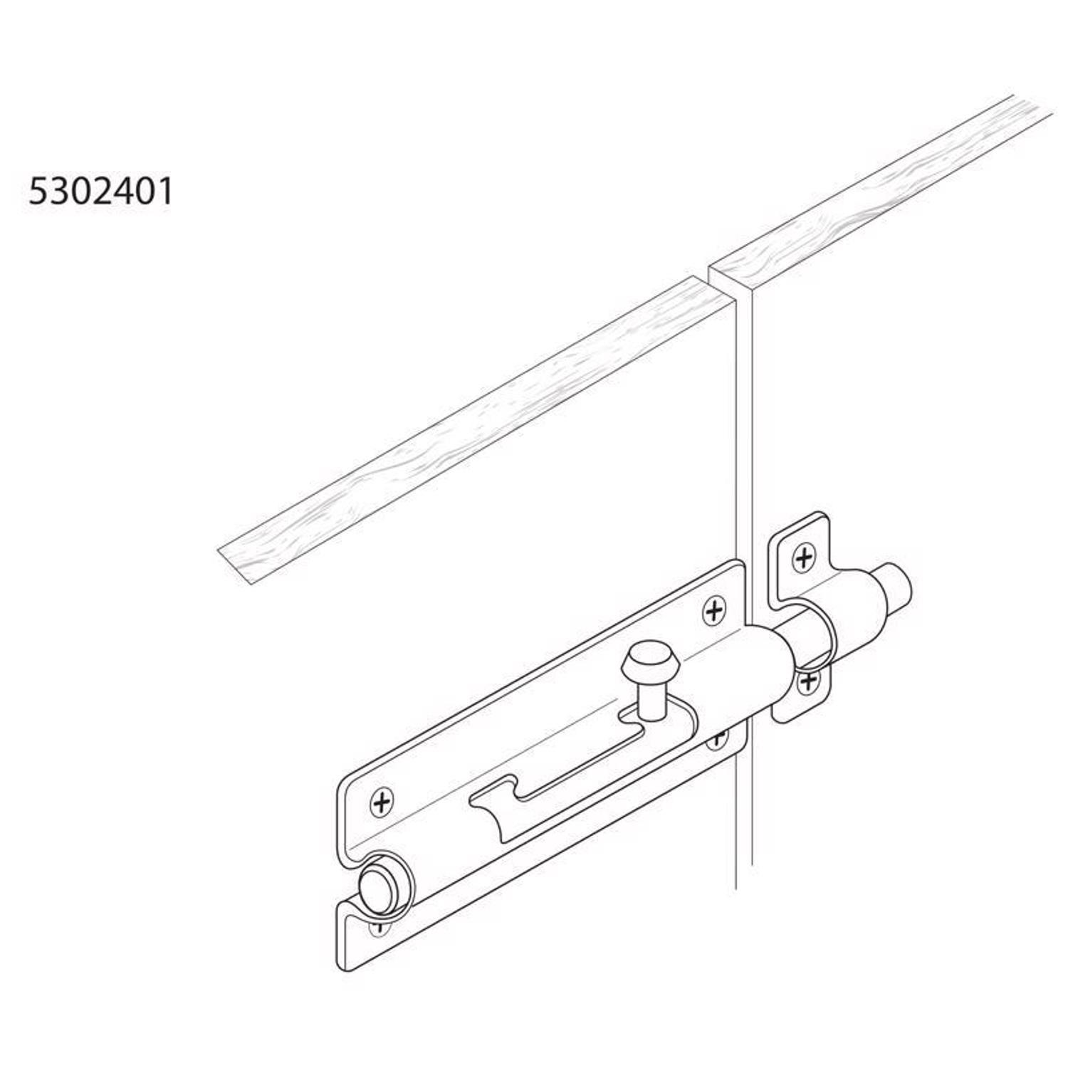 Ace 3 in. L Galvanized Steel Barrel Bolt 1 pk