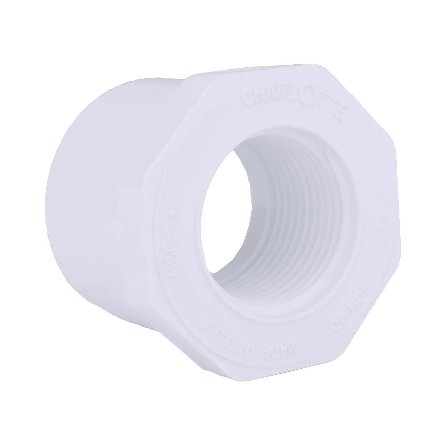 Charlotte Pipe Schedule 40 1-1/2 in. Spigot X 1 in. D FPT PVC Reducing Bushing 1 pk