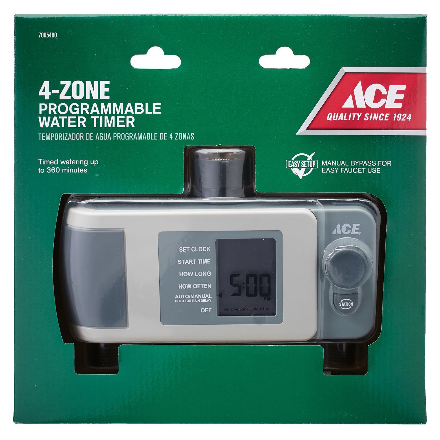 Ace HydroLogic Programmable 4 Zone Digital Water Timer