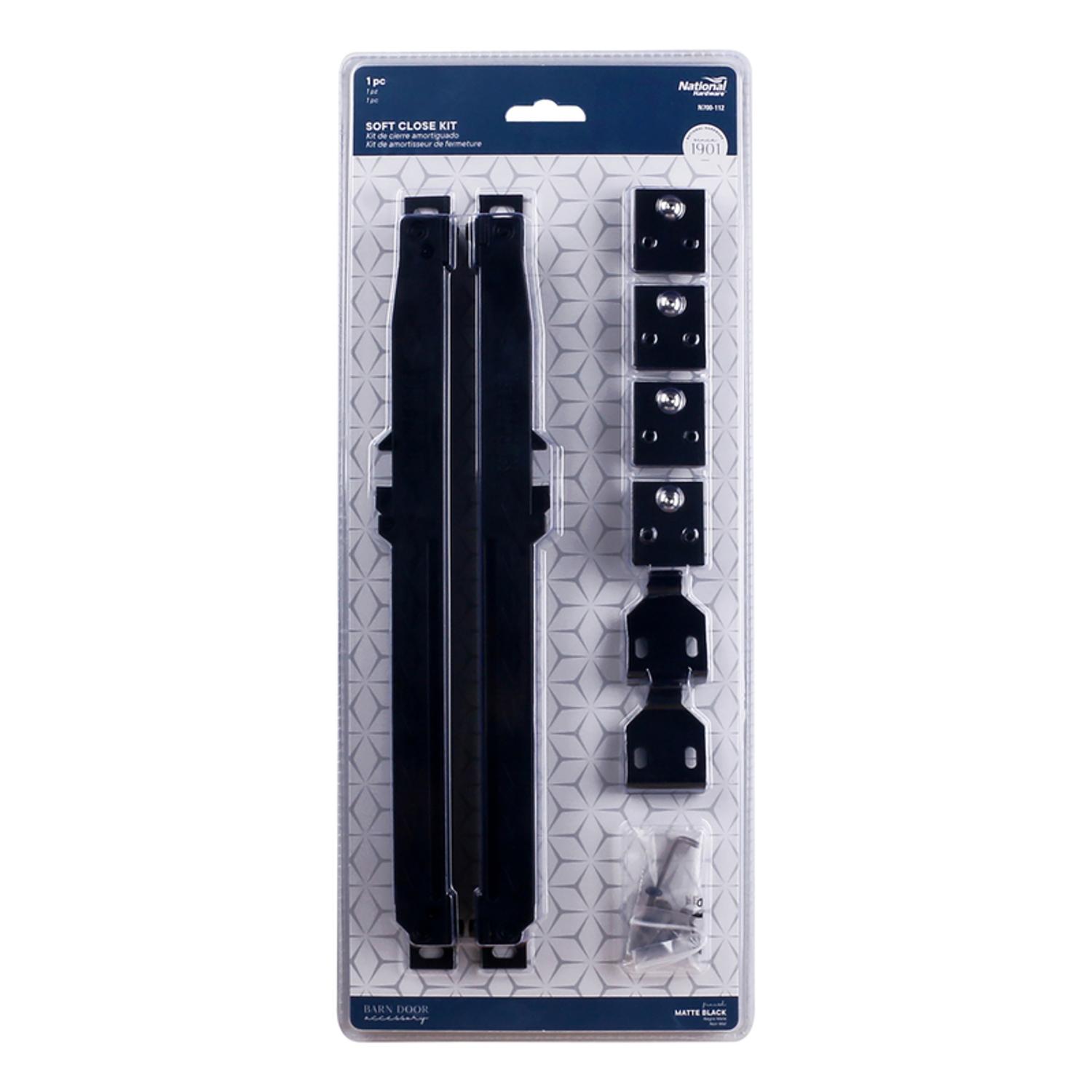 National Hardware Matte Black Metal Soft Close Kit 1 pc