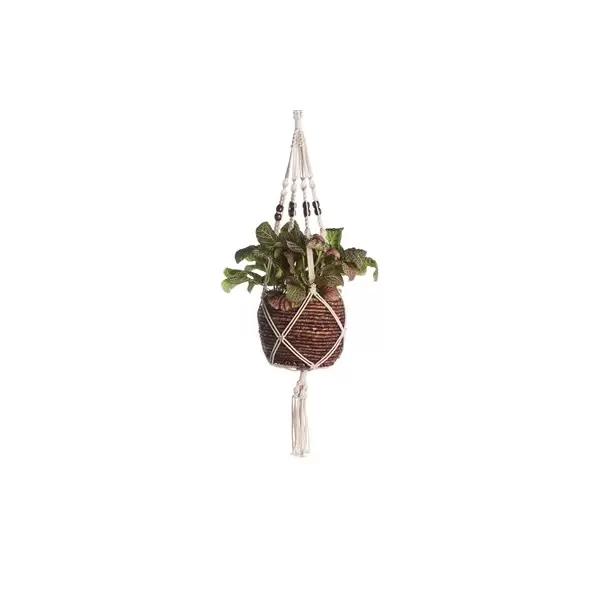 Primitive 42 in. Woven Cotton Brown Bead