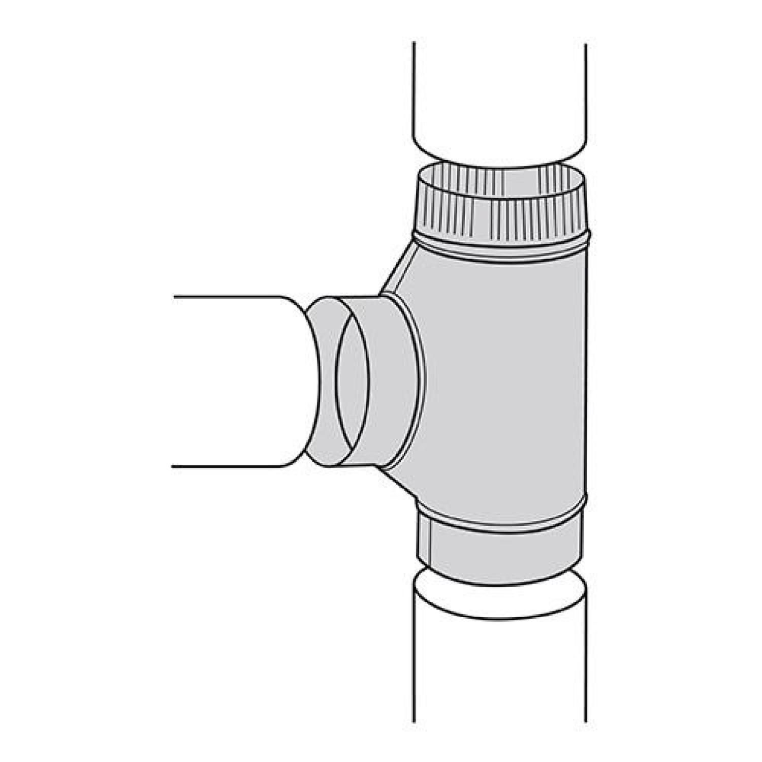 Imperial 4 in. X 4 in. X 4 in. Galvanized Steel Furnace Pipe Tee