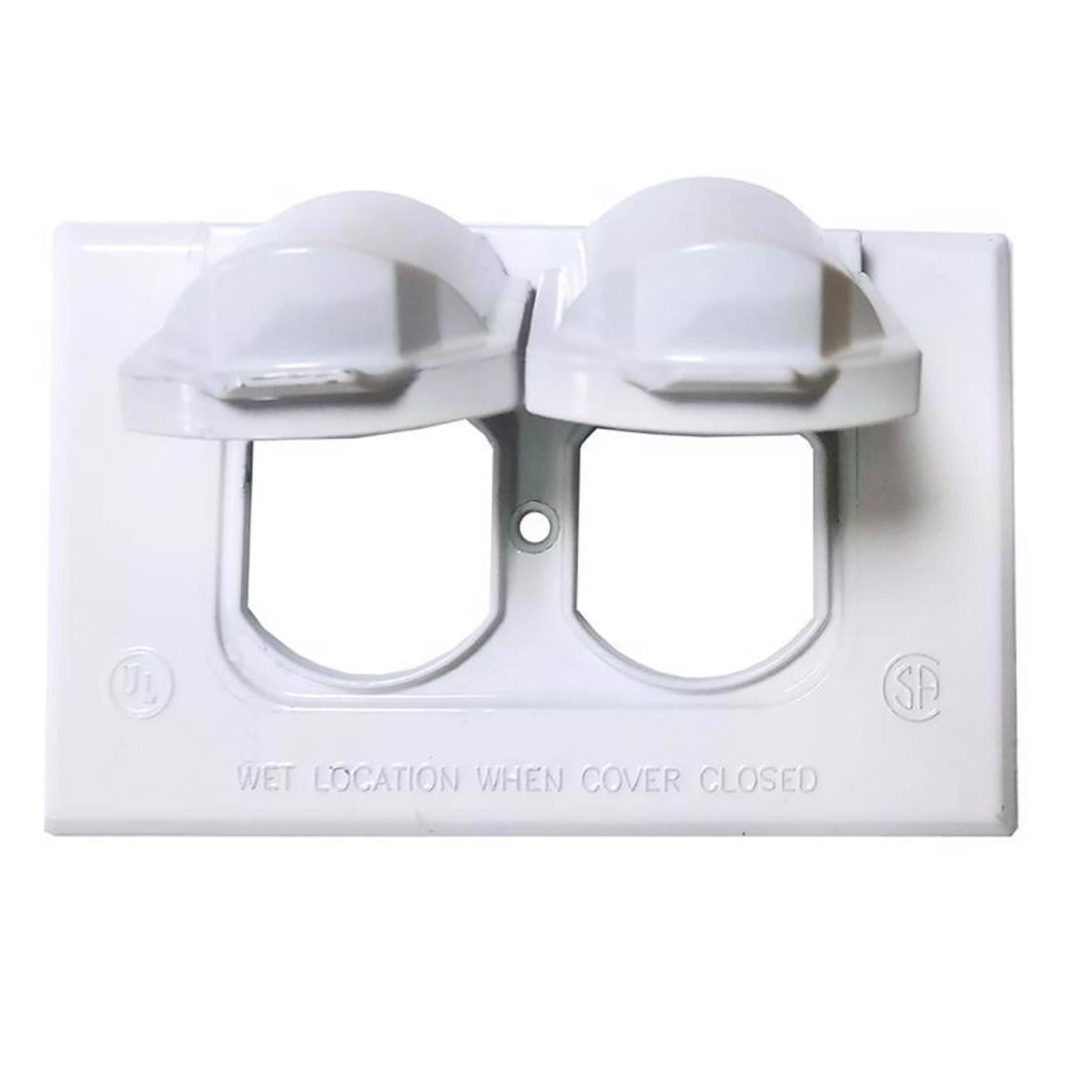 Sigma Engineered Solutions Rectangle Metal 1 gang 2.83 in. H X 4.57 in. W Receptacle Box Cover