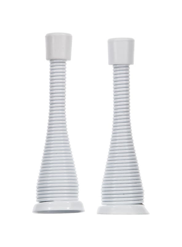 Ace 3 in. W Metal White Spring Broad Base Door Stop Mounts to door and wall 1/8 in.