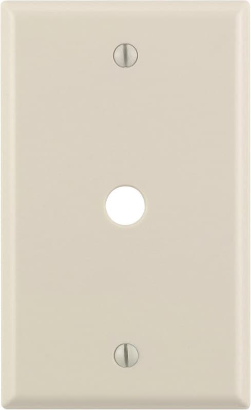 Leviton Almond 1 gang Thermoset Plastic Cable/Telco Wall Plate 1 pk