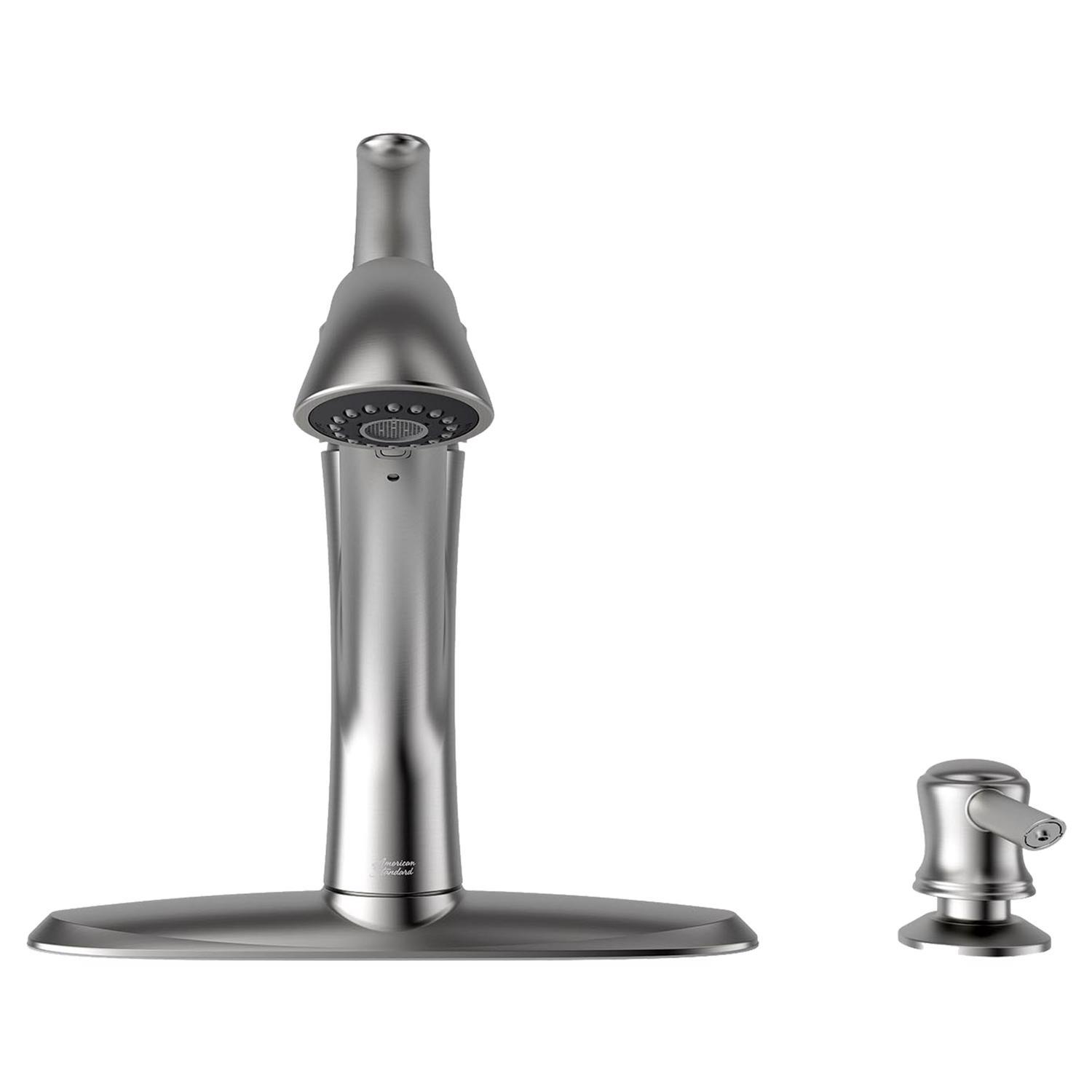 American Standard Mesa One Handle Stainless Steel Pull-Out Kitchen Faucet