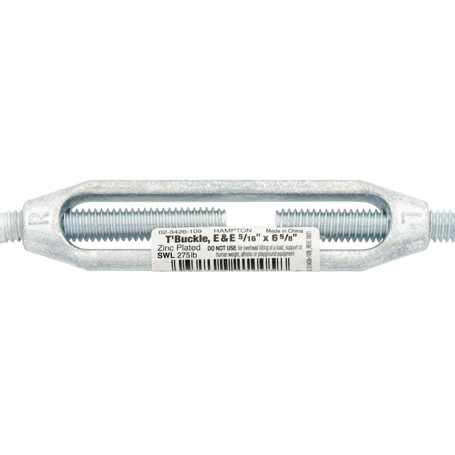 Hampton Zinc-Plated Aluminum/Steel Turnbuckle 275 lb