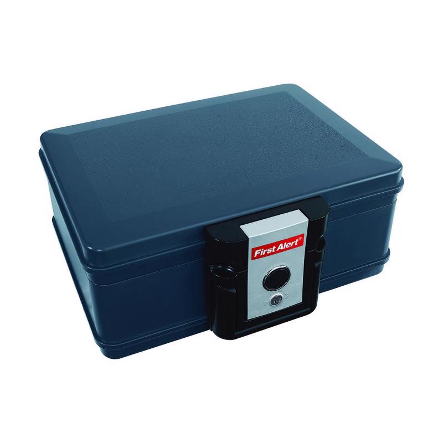 First Alert 0.17 cu ft Key Lock Blue Fire Chest