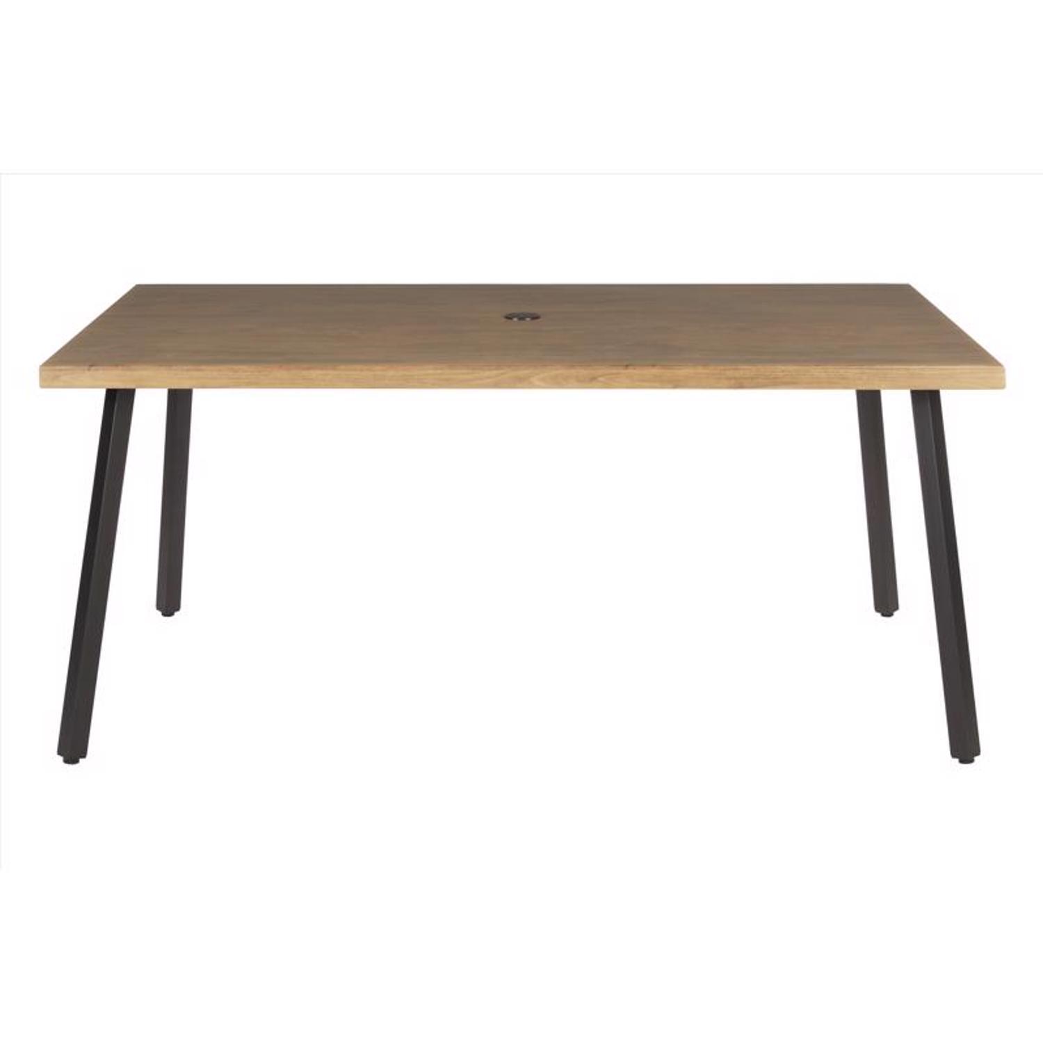 Living Accents Brown Rectangular Metal Dining Table