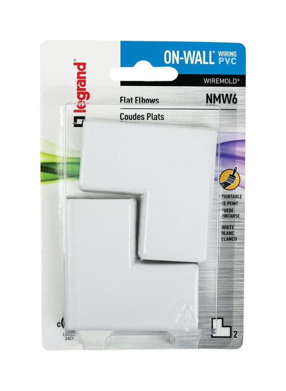 Legrand On-Wall Flat Elbow 2 pk