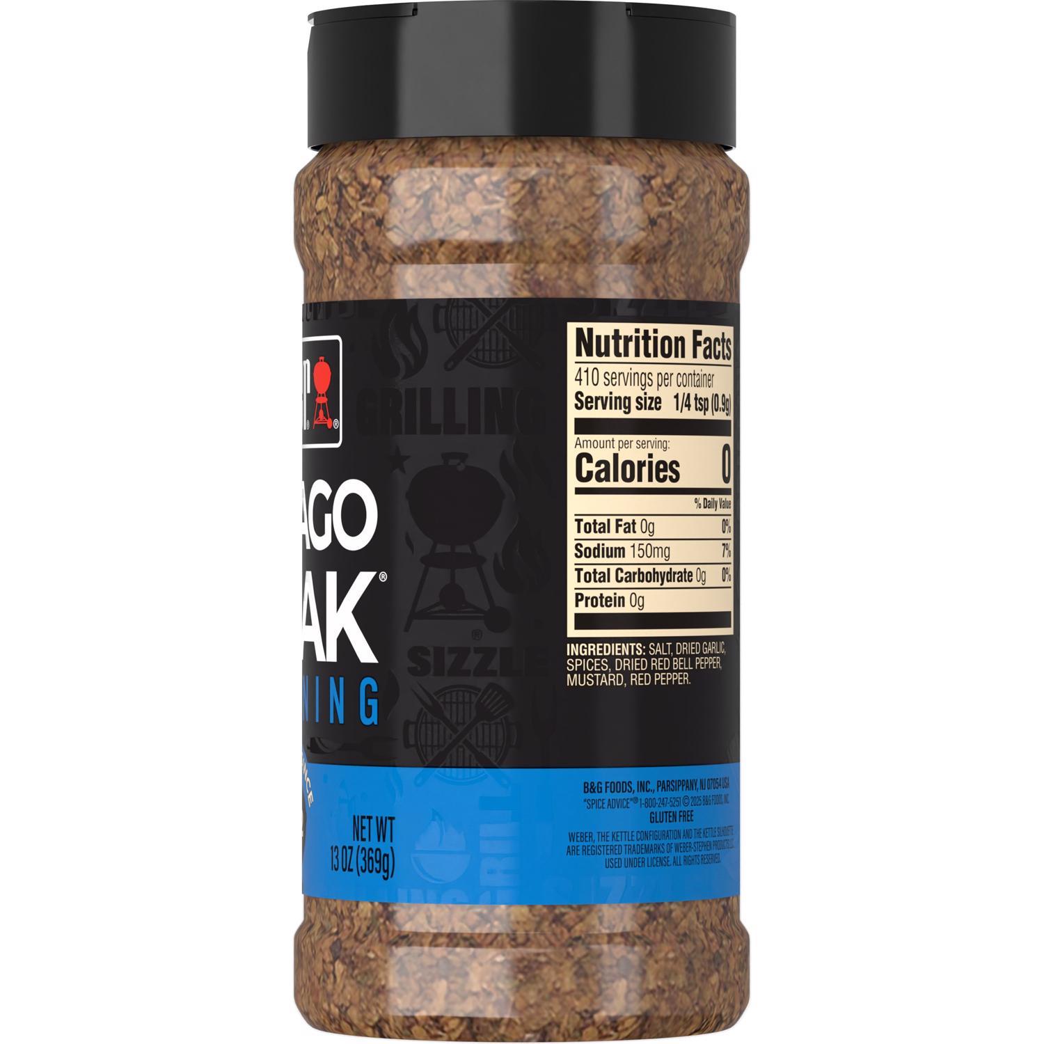 Weber Gluten Free Chicago Steak Seasoning 13 oz