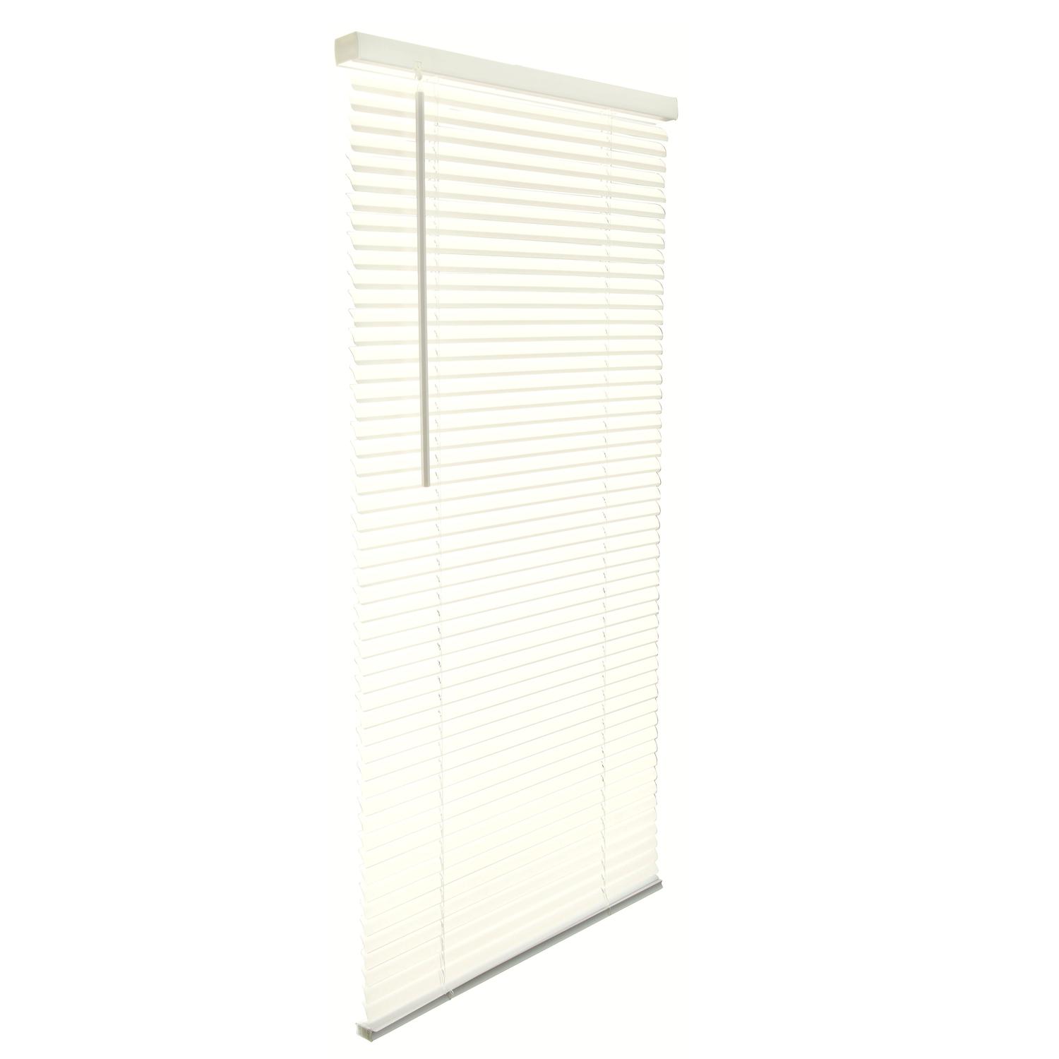 Living Accents Vinyl 1 in. Blinds 35 in. W X 72 in. H Alabaster Cordless