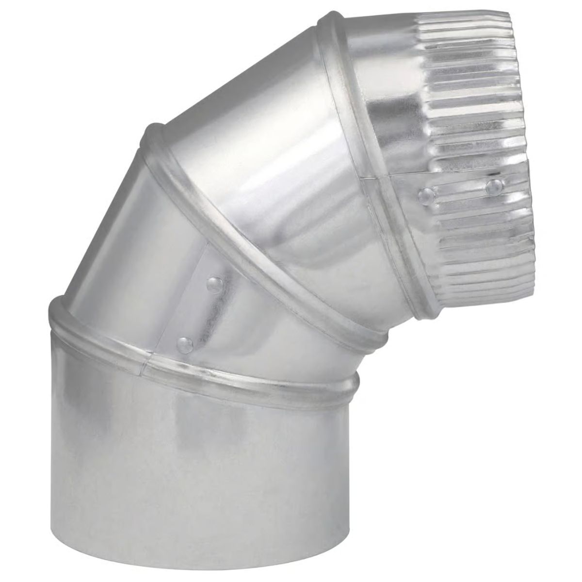 Imperial 4 in. D x 4 in. D Adjustable 90 deg Galvanized Steel Furnace Pipe Elbow