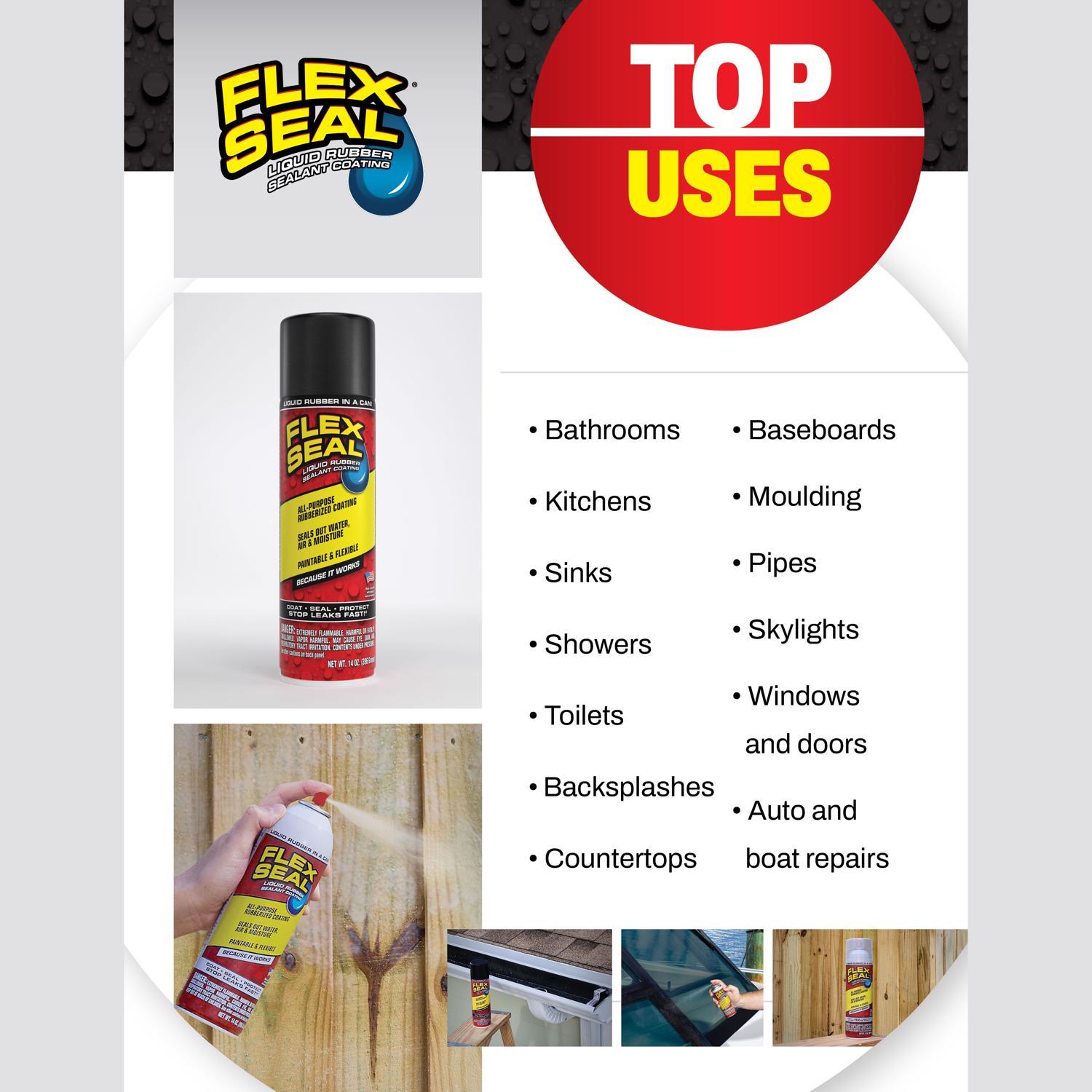 Flex Seal Family of Products Flex Shot Clear Rubber All Purpose Waterproof Sealant 8 oz