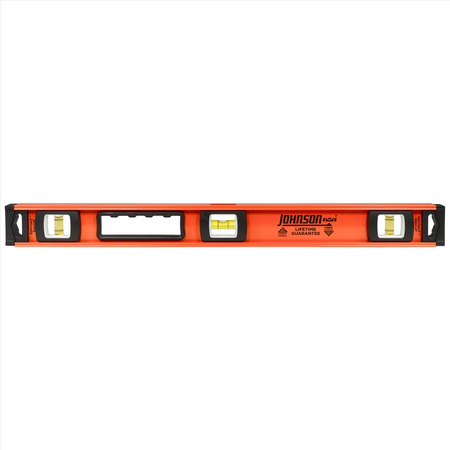 Johnson 24 in. Aluminum Heavy Duty I-Beam Level 3 vial
