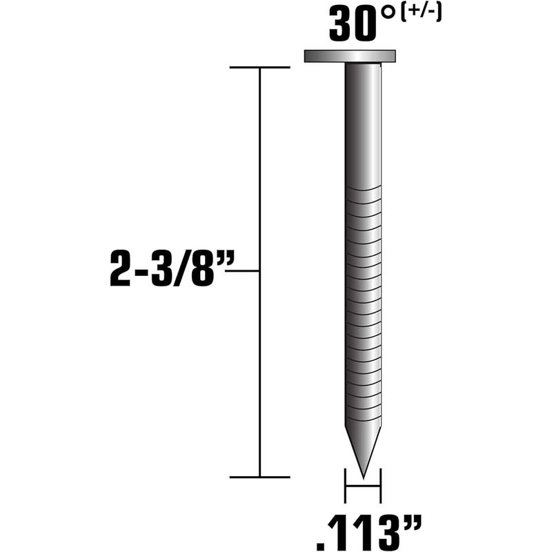 Metabo HPT Framing Nails, 2-3/8in. x 0.113in., Hot Dipped Galvanized, 2000 Count