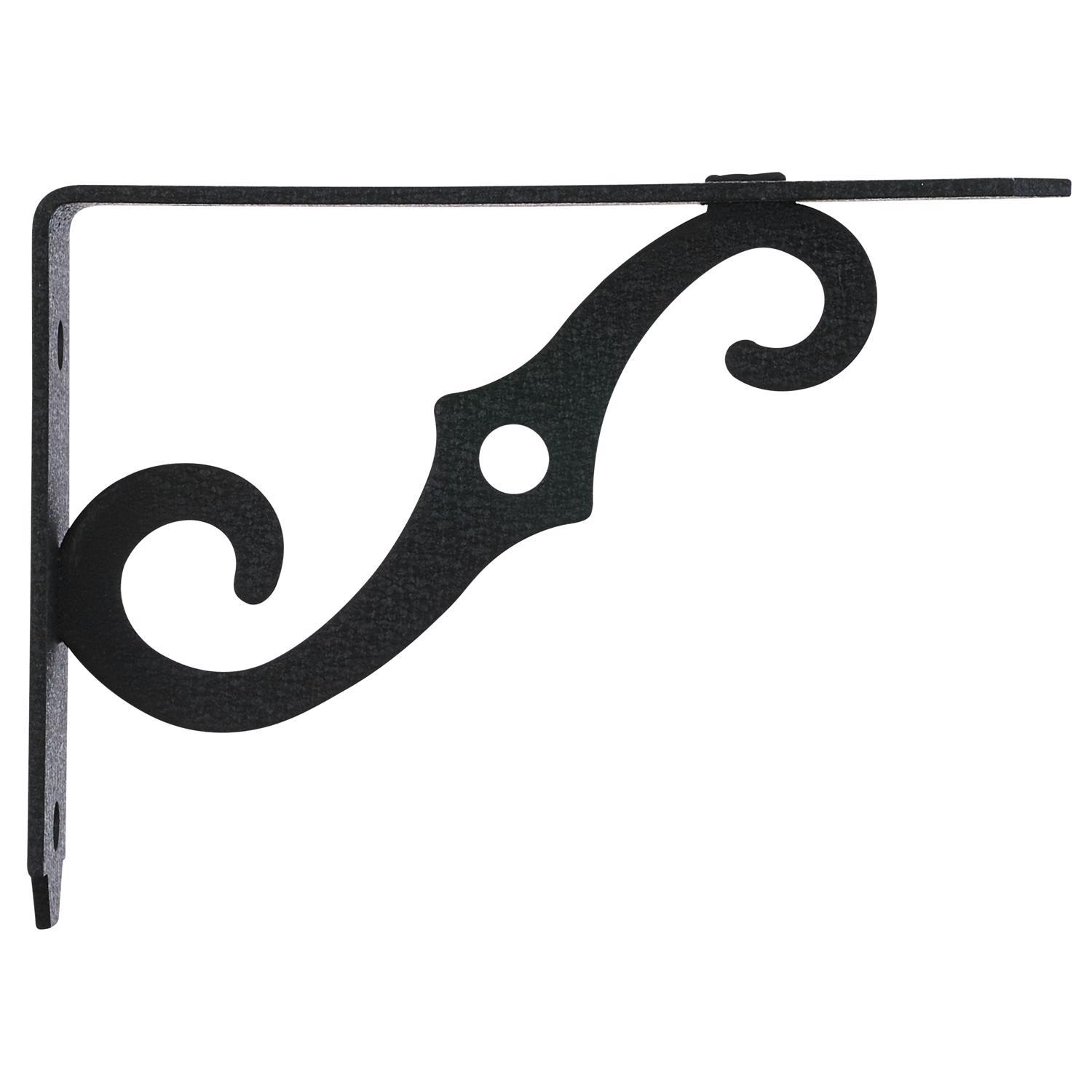 Hampton Black Steel Shelf Support 12 Ga. 5 in. L 80 lb