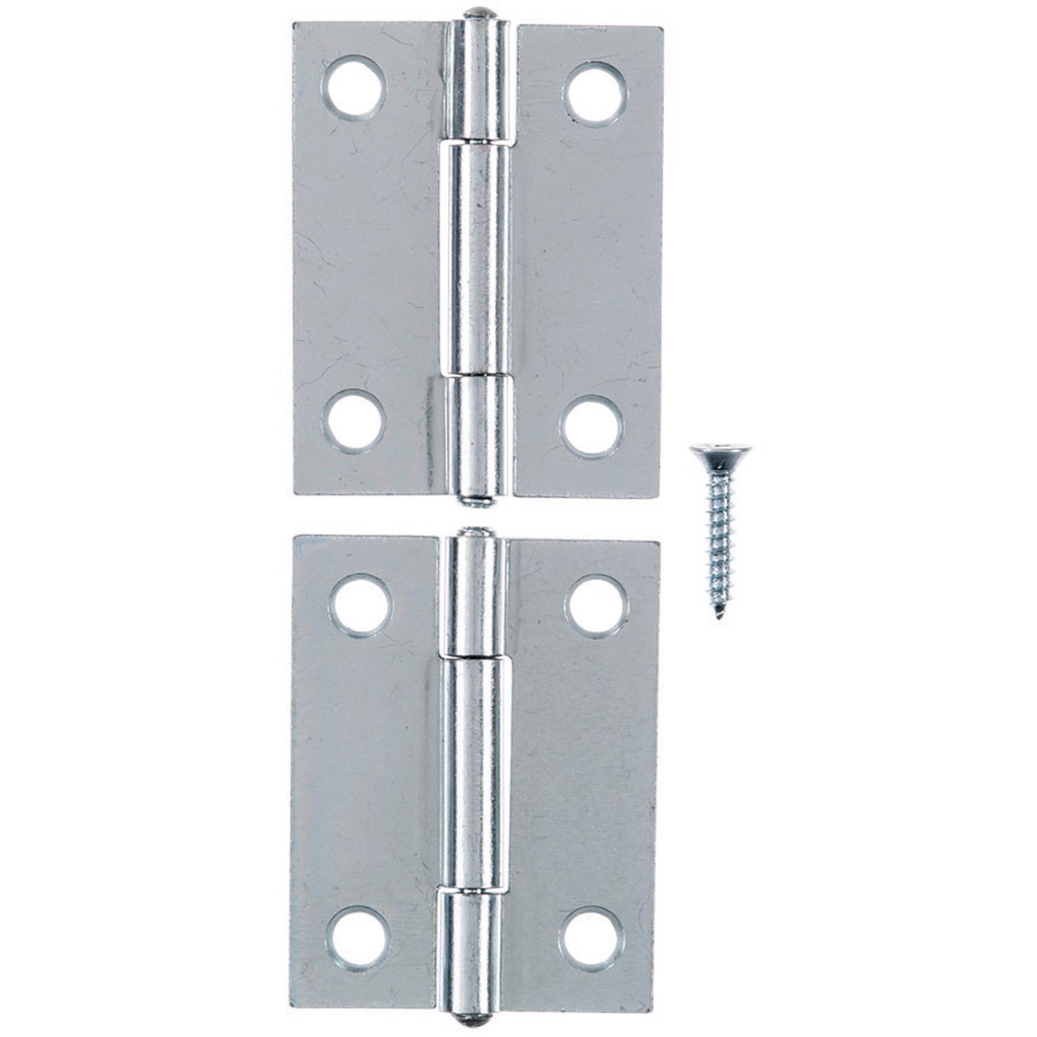 Ace 2.75 in. W X 2 in. L Chrome Steel Narrow Hinge 2 pk