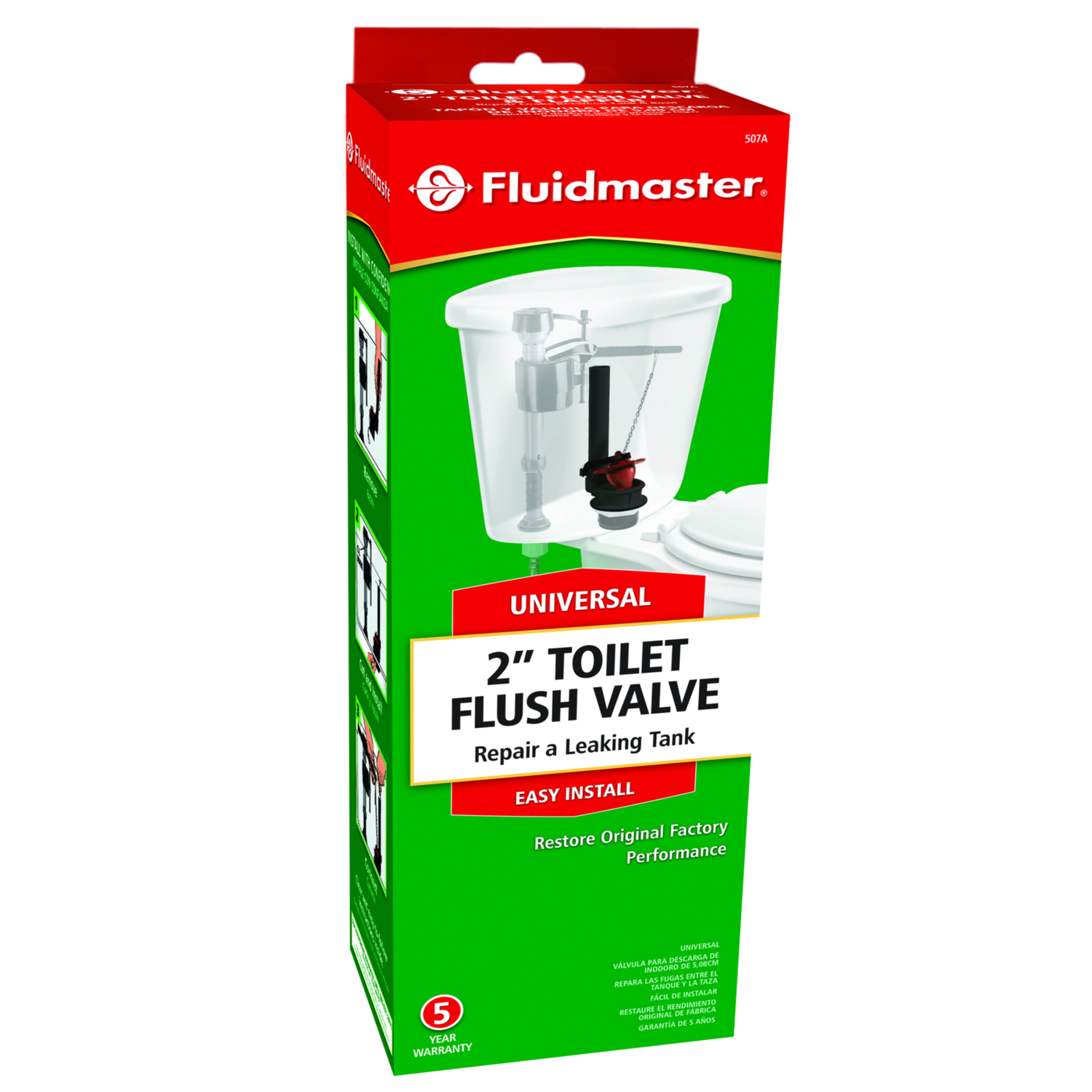 Fluidmaster Toilet Flush Valve Black Plastic For Universal Stine Home