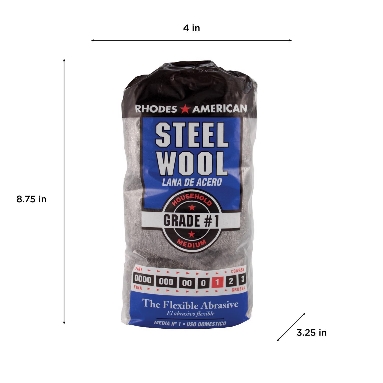 Rhodes American 1 Grade Medium Steel Wool Pad 12 pk