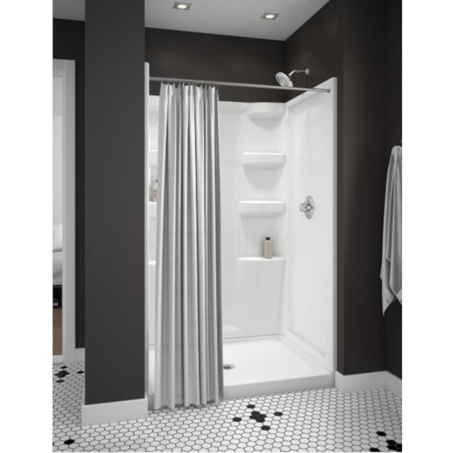 Delta Hycroft 4.5 in. H X 34 in. W X 48 in. L White Shower Base
